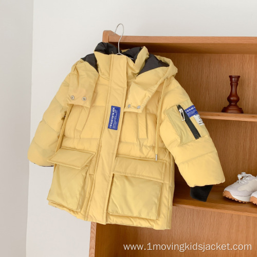 Mid-Length Padded Boy Down Jacket